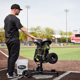 ATEC M3X Baseball Pitching Machine - On Caddypod