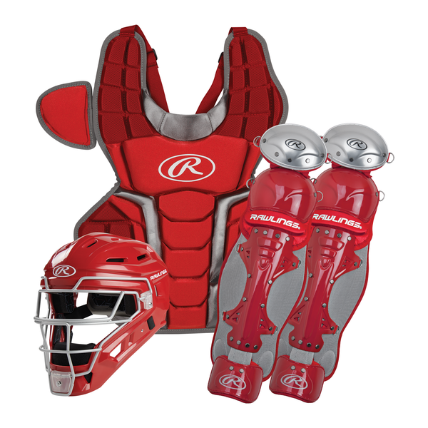 Rawlings Youth Renegade Catcher's Set Scarlet | Silver