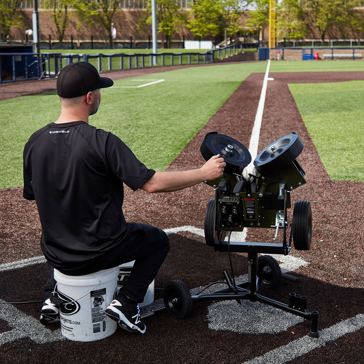 ATEC M3X Baseball Pitching Machine - On Caddypod – Apollo Sports Inc