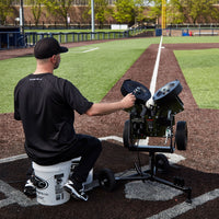 ATEC M3X Baseball Pitching Machine - On Caddypod